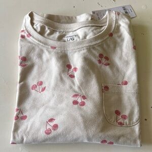 Carter's Cream Tee with Pink Cherry Design